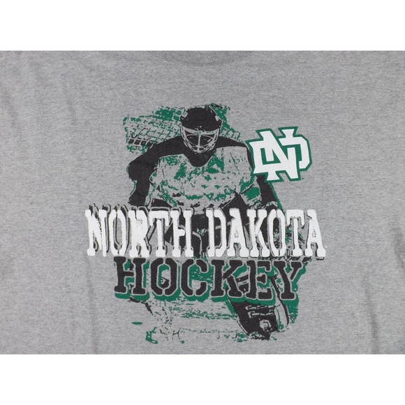 University of North Dakota Hockey‎ T shirt Men's Size XXL Champion Tag Gray - Picture 2 of 10